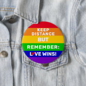 LGBTゲイプライド2020レインボーフラッグLove Wins引用文 缶バッジ (インサイチュ)