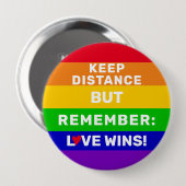 LGBTゲイプライド2020レインボーフラッグLove Wins引用文 缶バッジ (正面&裏面)