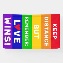 LGBTゲイプライド2020保距離、愛が引用文 横断幕