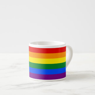 LGBTゲイプライド6ストライプ年レインボー国旗 エスプレッソカップ