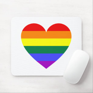 LGBTゲイプライド・レインボー・ハート マウスパッド