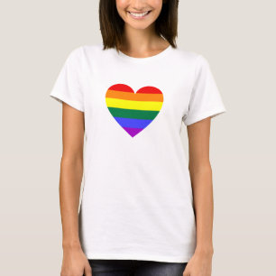 LGBTゲイプライド・レインボー・ハート Tシャツ