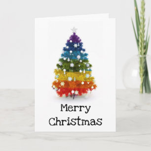 LGBTゲイレインボークリスマスツリー シーズンカード