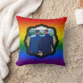 LGBTゲイレインボープライドフラグカスタム写真 クッション (ブランケット)
