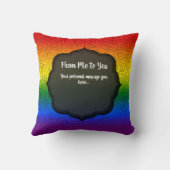 LGBTゲイレインボープライドフラグカスタム写真 クッション (裏面)