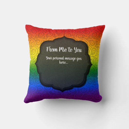 LGBTゲイレインボープライドフラグカスタム写真 クッション (裏面)