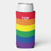 LGBTゲイレインボープライド国旗パーソナライズされた スリム缶クーラー (Seltzer正面)