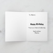 LGBTゲイレインボー国旗と写真&名前誕生日 カード (内部)