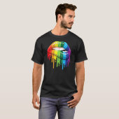 LgbtゲイレズビアンCsdプライドリップマウス Tシャツ (正面フル)