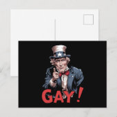 LGBTゲイ同盟プライド月おもしろい ポストカード (正面/裏面)