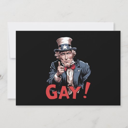 LGBTゲイ同盟プライド月おもしろい 招待状 (正面)