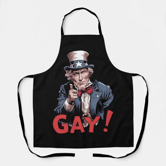 LGBTゲイ・アライ プライド月間 楽しい エプロン (正面)