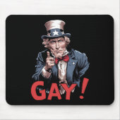 LGBTゲイ・アライ プライド月間 楽しい マウスパッド (正面)