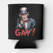 LGBTゲイ・アライ プライド月間 楽しい 缶クーラー (正面)