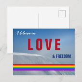 LGBTゲイ・ラブ・アンド・フリーダム冬の写真 ポストカード (正面/裏面)