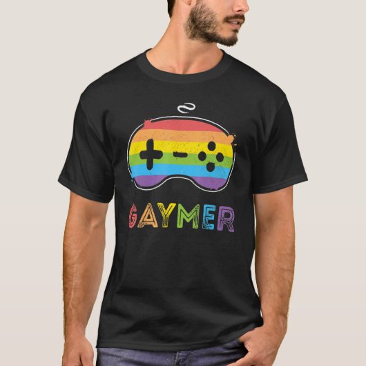 LgbtゲーマーゲーマーゲイプライドレインボーゲームパッドLgbt Tシャツ (正面)