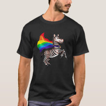 LGBTコミュニティプライドゼブラレインボーフラグTシャツ