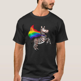 LGBTコミュニティプライドゼブラレインボーフラグTシャツ Tシャツ