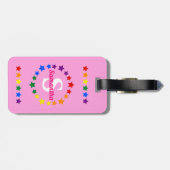 LGBTコンテンポラリーゲイプライドスターズモノグラム&名前 ラゲッジタグ (裏面横)