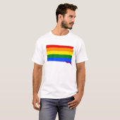 LGBTサウスダコタ，米国の州旗の地図Tシャツ Tシャツ (正面フル)