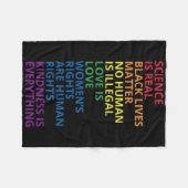 LGBTサポーターTシャツ フリースブランケット (正面(横))