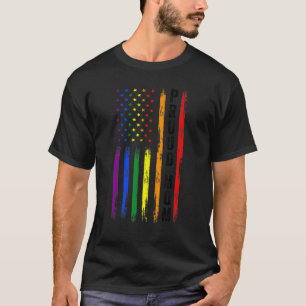 Lgbtサポート誇りを持ったママLgbt国旗ママLgbtプライドモ Tシャツ