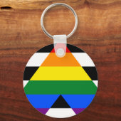 LGBTストレートの同盟国キーチェーンにフラグ キーホルダー (正面)