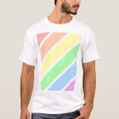 LGBTソフトパステルゲイプライドレインボーカラー Tシャツ (正面)