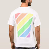 LGBTソフトパステルゲイプライドレインボーカラー Tシャツ (裏面)