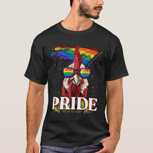 LGBTチキンゲイプライドL Tシャツ (正面)