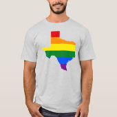 LGBTテキサス州、米国の州旗の地図タンクトップ Tシャツ (正面)