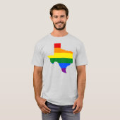 LGBTテキサス州、米国の州旗の地図タンクトップ Tシャツ (正面フル)