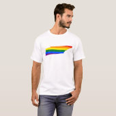 LGBTテネシー州旗の地図Tシャツ Tシャツ (正面フル)