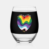 LGBTトランスジェンダーゲイ ステムなしワイングラス (正面)