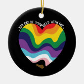 LGBTトランスジェンダーゲイ セラミックオーナメント (正面)