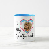 LGBTトランスプライドカスタム写真ガールフレンドが大好き マグカップ (中央)