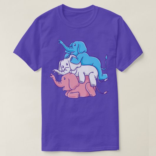 LGBTトランスプライドゾウ山交配 Tシャツ (デザイン正面)
