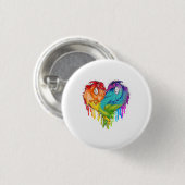 LGBTドラゴンハートレインボーハートドラゴンLGBTプライド 缶バッジ (正面&裏面)