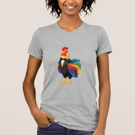 LGBTニワトリ Tシャツ (正面)