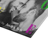 LGBTハッピーバレンタインデーカスタムフォトモノグラム カッティングボード (角)