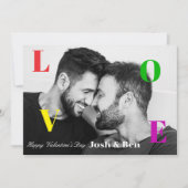 LGBTハッピーバレンタインデーカスタムフォトモノグラム シーズンカード (正面)