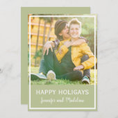 LGBTハッピーホリゲイズクリスマスフォトオリーブグリーン シーズンカード (正面/裏面)