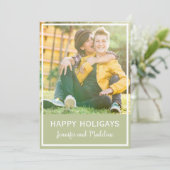 LGBTハッピーホリゲイズクリスマスフォトオリーブグリーン シーズンカード (スタンド正面)