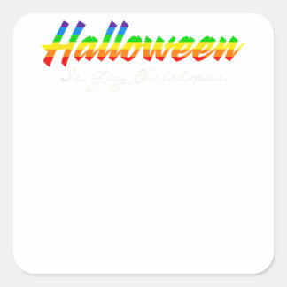 LGBTハロウィーンはゲイクリスマス スクエアシール