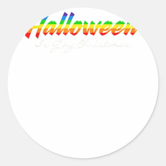 LGBTハロウィーンはゲイクリスマス ラウンドシール (正面)