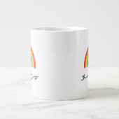 LGBTハートとレインボウズ ジャンボコーヒーマグカップ (正面)
