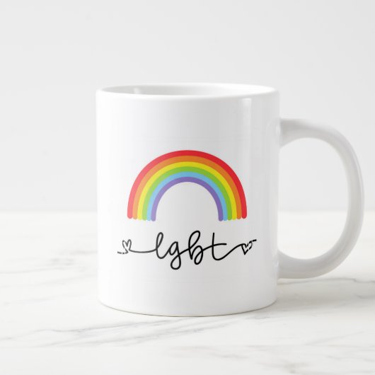 LGBTハートとレインボウズ ジャンボコーヒーマグカップ (右)