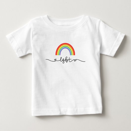 LGBTハートとレインボウズ ベビーTシャツ (正面)