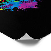 LGBTハートゲイプライドスカルレインボーラブLGBTスーポ ポスター (角)