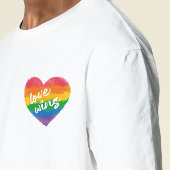 LgbtハートモダンラブウォーターアートカラーTシャツ Tシャツ